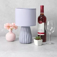 All the Rages Simple Designs Textured Pastel Table Lamp
