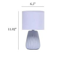 All the Rages Simple Designs Textured Pastel Table Lamp