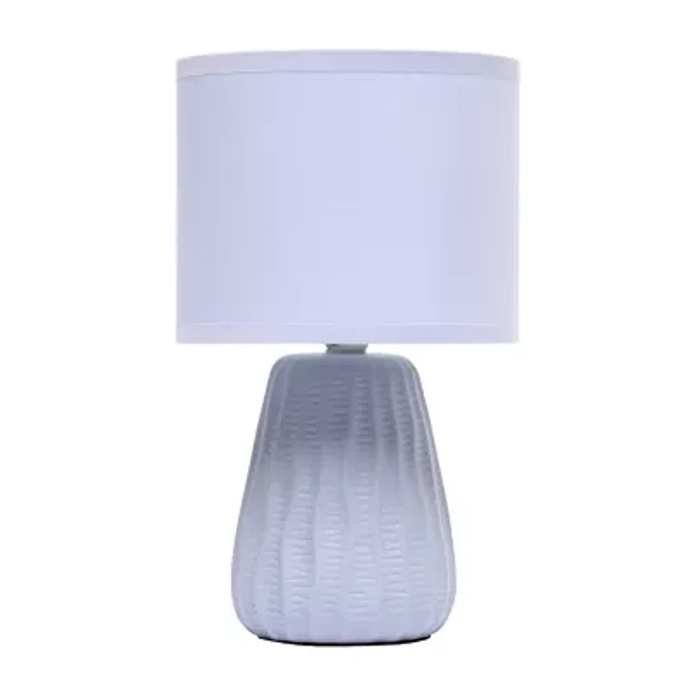 All the Rages Simple Designs Textured Pastel Table Lamp