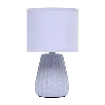 All the Rages Simple Designs Textured Pastel Table Lamp