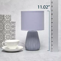 All the Rages Simple Designs Textured Pastel Table Lamp