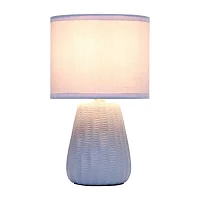 All the Rages Simple Designs Textured Pastel Table Lamp