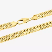 Men's Yellow Stainless Steel Solid Curb Chain Necklace