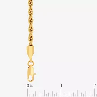 Men's Yellow Stainless Steel Solid Rope Chain Necklace