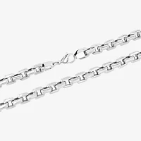 Mens 24 Inch Stainless Steel Link Necklace