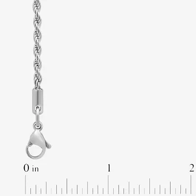 Mens Rope Stainless Steel Chain Necklace