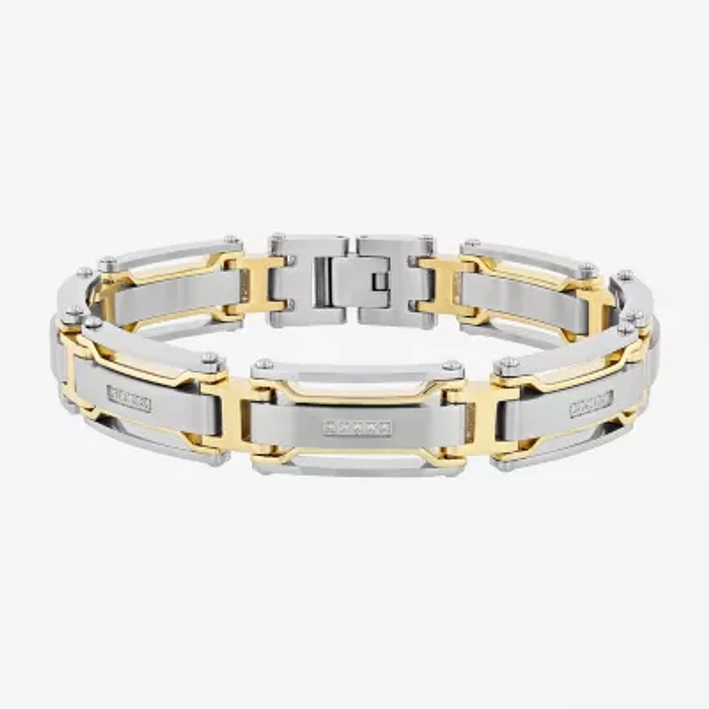 Stainless Steel 8 1/2 Inch Solid Link Link Bracelet