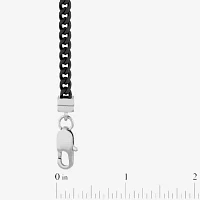 Stainless Steel 1/5 CT. T.W. Natural White Diamond 8 1/2 Inch Solid Link Id Bracelet