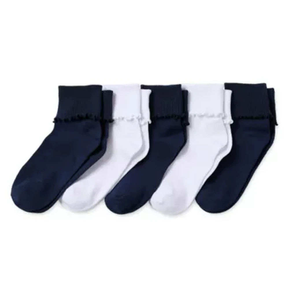 Thereabouts 5 Pair Turncuff Socks Girls