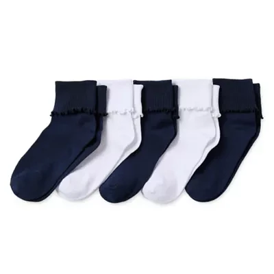 Thereabouts 5 Pair Turncuff Socks Girls