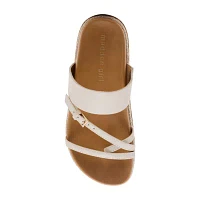 Madden Girl Callan Little & Big  Girls Criss Cross Strap Footbed Sandals