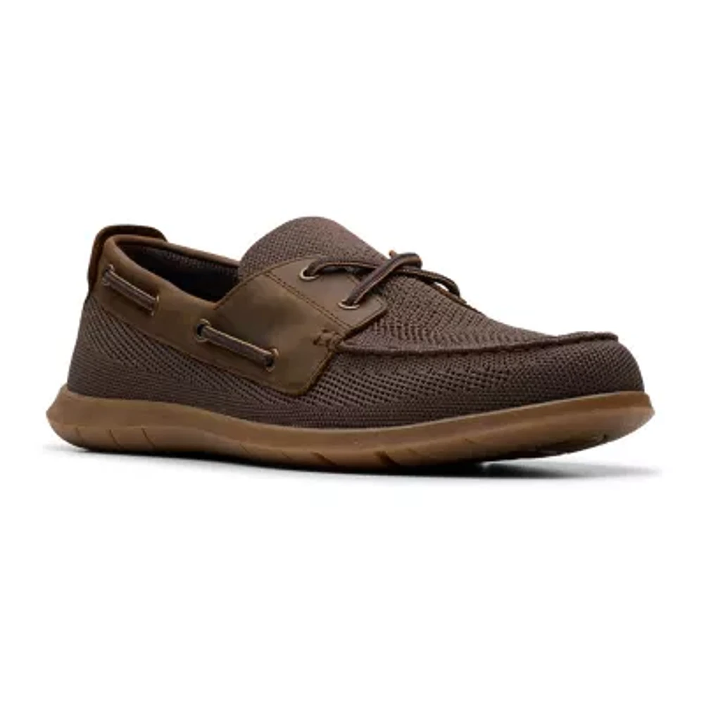 Clarks Mens Flexway Tie Boat Shoes