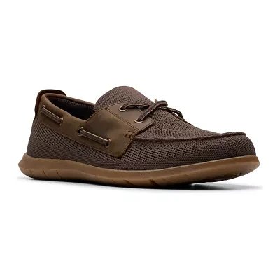Clarks Mens Flexway Tie Boat Shoes