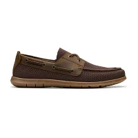 Clarks Mens Flexway Tie Boat Shoes