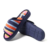 Dearfoams Mickey Terry Adjustable Slide Womens Slip-On Slippers