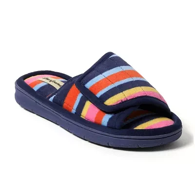 Dearfoams Mickey Terry Adjustable Slide Womens Slip-On Slippers