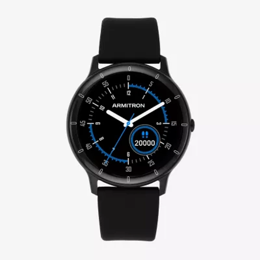 Armitron Connect Unisex Adult Chronograph Black Smart Watch 42-1021bkbk
