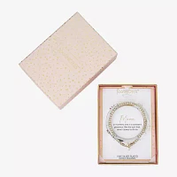 Footnotes Mama 2-pc. Crystal 10K Gold Over Brass Pure Silver Over Brass Butterfly Heart Bracelet Set