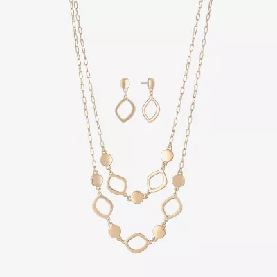 Liz Claiborne Multi Strand & Drop Earring Womens Hypoallergenic 2-pc. Jewelry Set