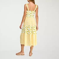 City Triangle Womens Midi Fit + Flare Dress Juniors