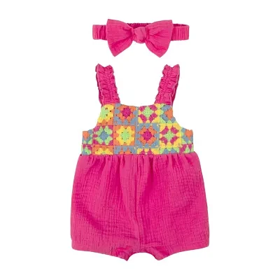 Baby Essentials Girls 2-pc. Sleeveless Romper