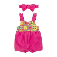 Baby Essentials Girls 2-pc. Sleeveless Romper