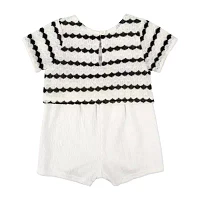 Baby Essentials Girls 2-pc. Short Sleeve Romper