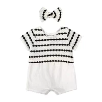 Baby Essentials Girls 2-pc. Short Sleeve Romper