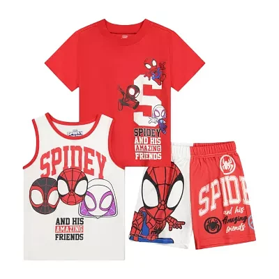 Toddler Boys 3-pc. Spiderman Short Set