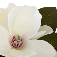 Linden Street 8in  White Magnolia Artificial Plant