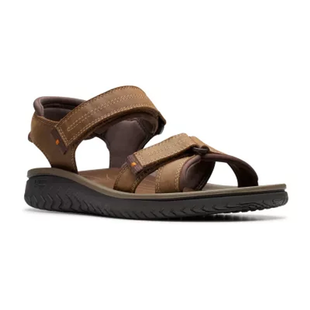 Clarks Mens Wesley Shore Adjustable Strap Flat Sandals