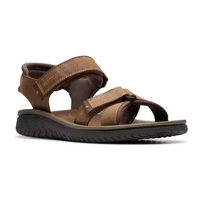 Clarks Mens Wesley Shore Adjustable Strap Flat Sandals