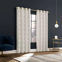 Sun Zero Atmosphere Davenport Grommet Top 100% Blackout Single Curtain Panels