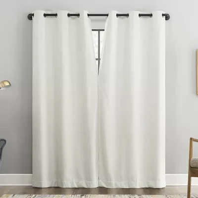 Sun Zero Aldwin Grommet Top Energy Saving 100% Blackout Single Curtain Panels