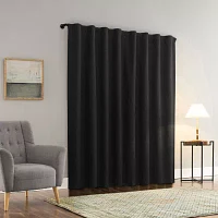 Sun Zero Treviso Back Tab Energy Saving 100% Blackout Single Curtain Panels