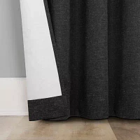 Sun Zero Treviso Back Tab Energy Saving 100% Blackout Single Curtain Panels