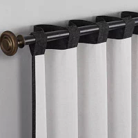 Sun Zero Treviso Back Tab Energy Saving 100% Blackout Single Curtain Panels