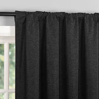 Sun Zero Treviso Back Tab Energy Saving 100% Blackout Single Curtain Panels