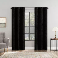 Sun Zero Isidora Grommet Top Energy Saving 100% Blackout Single Curtain Panels
