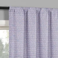 Sun Zero Sylo Rod Pocket Energy Saving 100% Blackout Single Curtain Panels