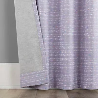 Sun Zero Sylo Rod Pocket Energy Saving 100% Blackout Single Curtain Panels