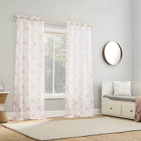 Sun Zero Romy Tie Top Sheer Single Curtain Panels