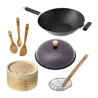 Joyce Chen Professional Series Carbon Steel 5-pc. Wok Set