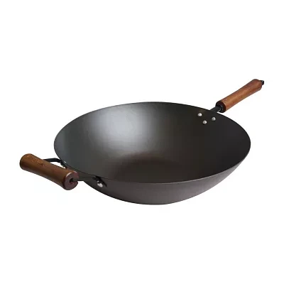 Joyce Chen Classic Series Pre-Seasoned Carbon Steel 14" Stir Fry Pan