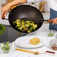 Joyce Chen Classic Series Pre-Seasoned Carbon Steel 14" Stir Fry Pan