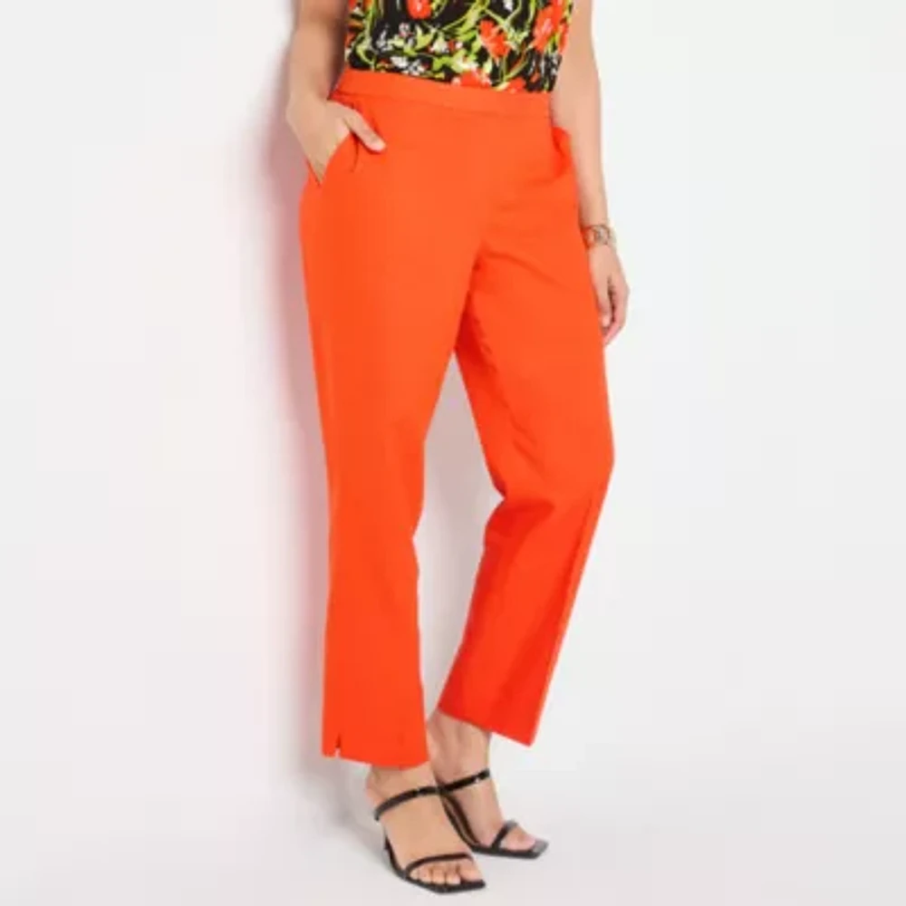 Black Label by Evan-Picone Linen Blend Womens Straight Fit Suit Pant