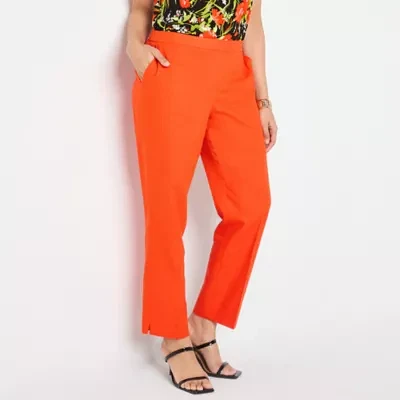 Black Label by Evan-Picone Linen Blend Womens Straight Fit Suit Pant