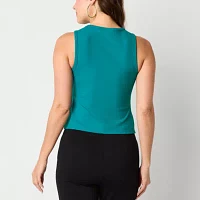 Bold Elements Womens Crew Neck Sleeveless Blouse