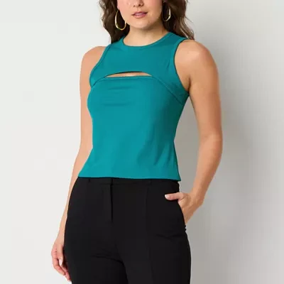 Bold Elements Womens Crew Neck Sleeveless Blouse