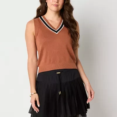 Stylus Womens V Neck Sweater Vest